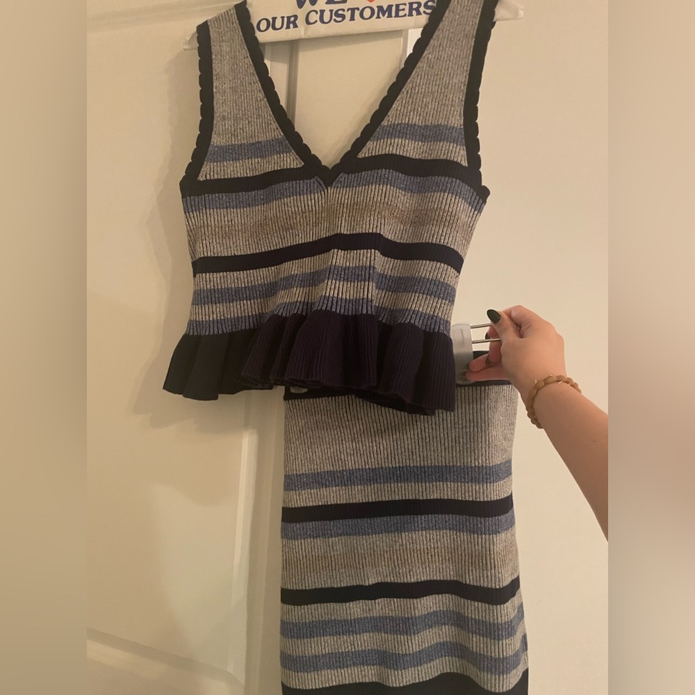 BCBGenreation knit top and skirt matching set Medium